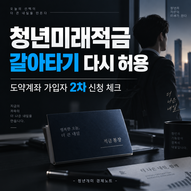 “청년미래적금 갈아타기” 다시 열린다, 청년도약계좌 먼저 해지하면 안 되는 이유