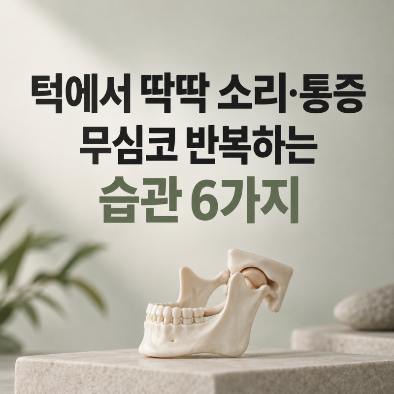 턱에서 딱딱 소리 나고 아플 때, 무심코 반복하는 습관 6가지