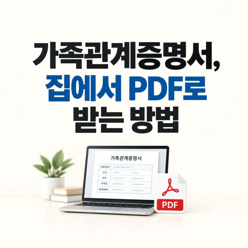 가족관계증명서 인터넷 발급 PDF 저장｜일반·상세 차이와 출력방법