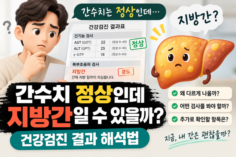 간수치 정상인데 지방간일 수 있을까? 건강검진 결과 해석법