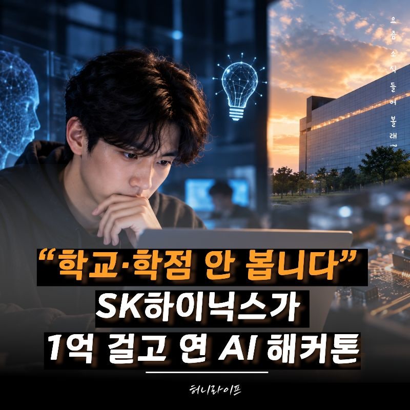 SK하이닉스 AI 해커톤 1억 상금 학교 학점 안보는 파격 채용