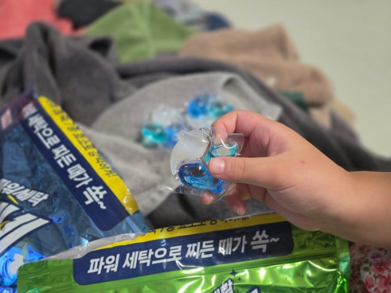 찌든때제거 고민을 해결해 주는 향좋은 캡슐세탁세제 사용기
