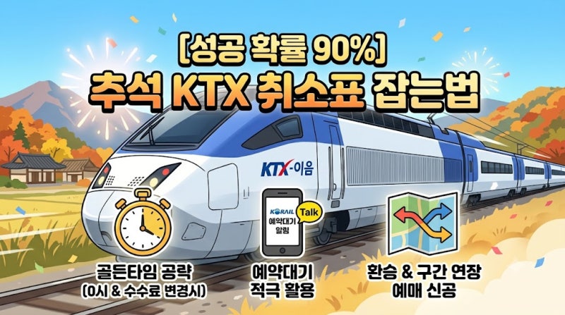 kxt추석 취소표 잡는방법(코레일기차표 구하는방법)