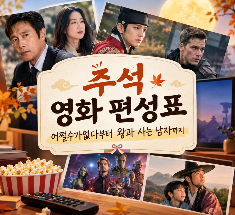 추석 영화 편성표,어쩔수가없다부터 왕과 사는 남자까지