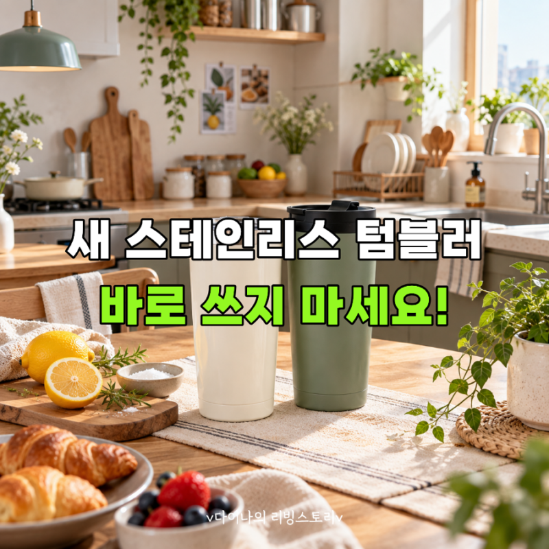 새 텀블러 오늘 뜯었다면... 연마제 제거부터 냄새 관리까지 한 번에