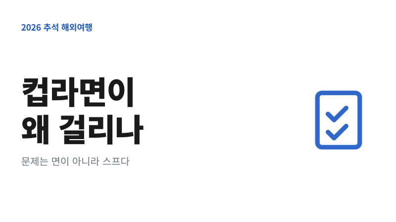 컵라면 반입 금지, 왜 걸리나｜일본·대만·호주 과태료 정리