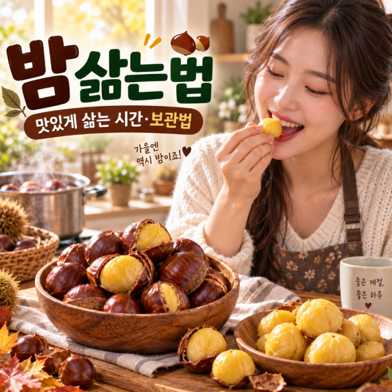 밤 삶는법, 밤삶기 맛있게 삶는 시간부터 보관법까지