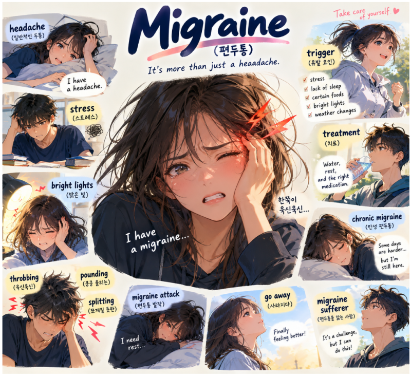 Migraine 뜻과 어원｜‘편두통’은 왜 migraine이라고 할까요?