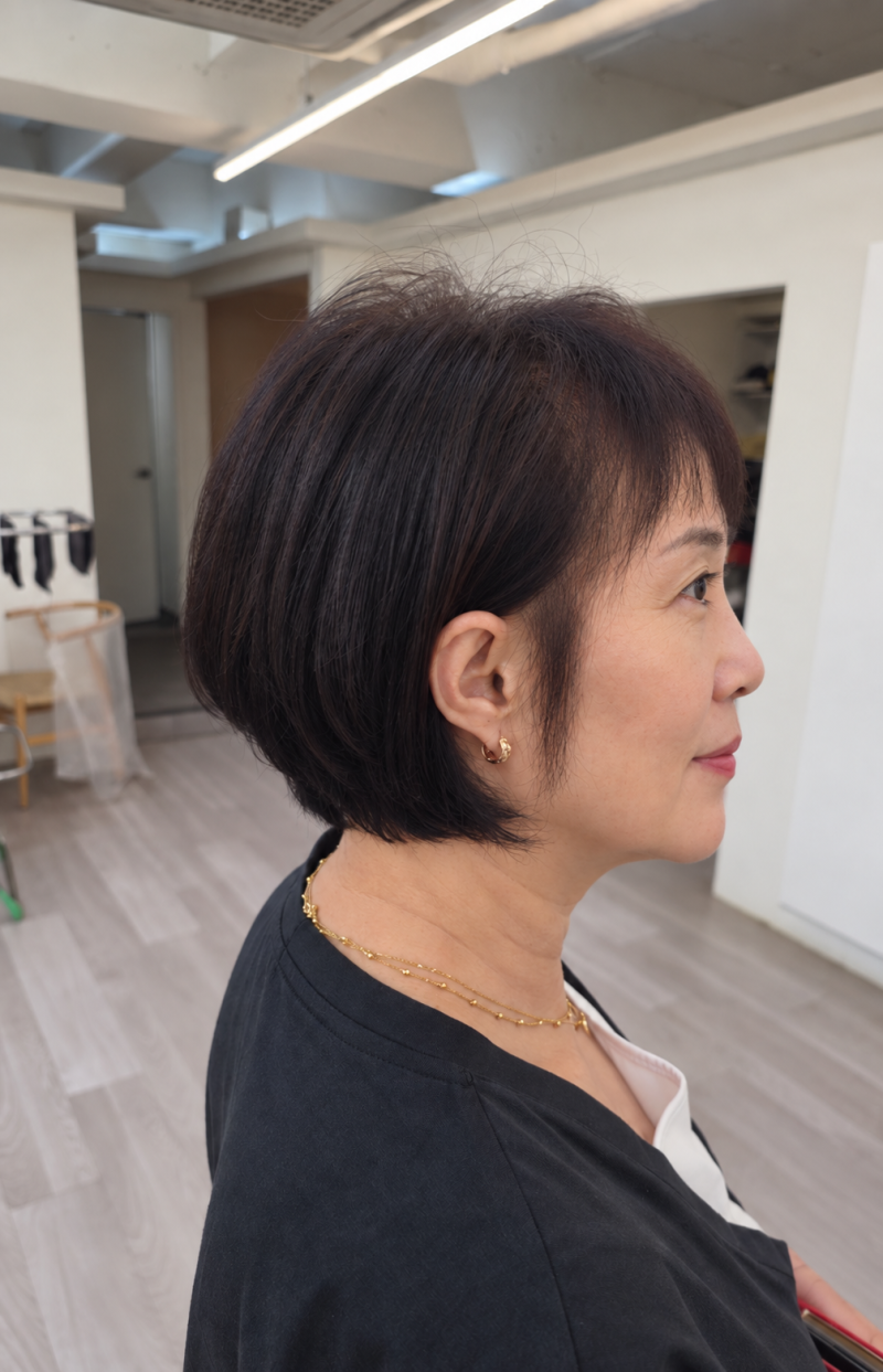 부산 서면 중년 보브단발 볼륨매직, 숱없는 가는 모발 뽀글파마 탈출기