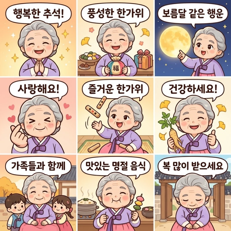 내 얼굴을 담은 추석 이모티콘과 인사카드 만들기｜가족에게 전하는 따뜻한 추석 인사