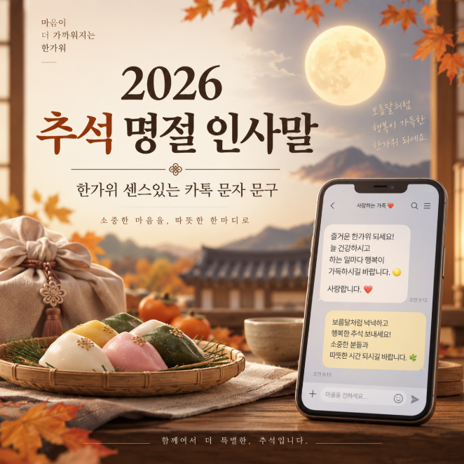 “추석 문자 뭐라고 보내지?” 직장 상사부터 선생님 부모님까지 센스있는 한가위 추석 명절....
