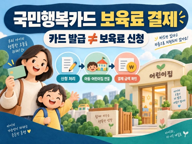 국민행복카드를 만들었다고 보육료 전환이 끝난 건 아닙니다