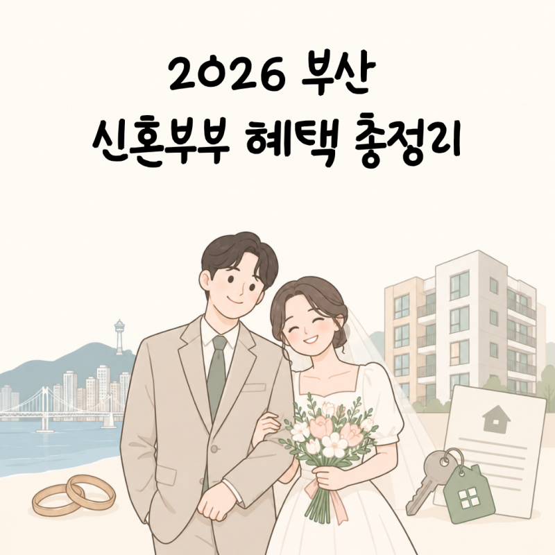 2026 부산 신혼부부 지원, 전세대출부터 결혼비용까지