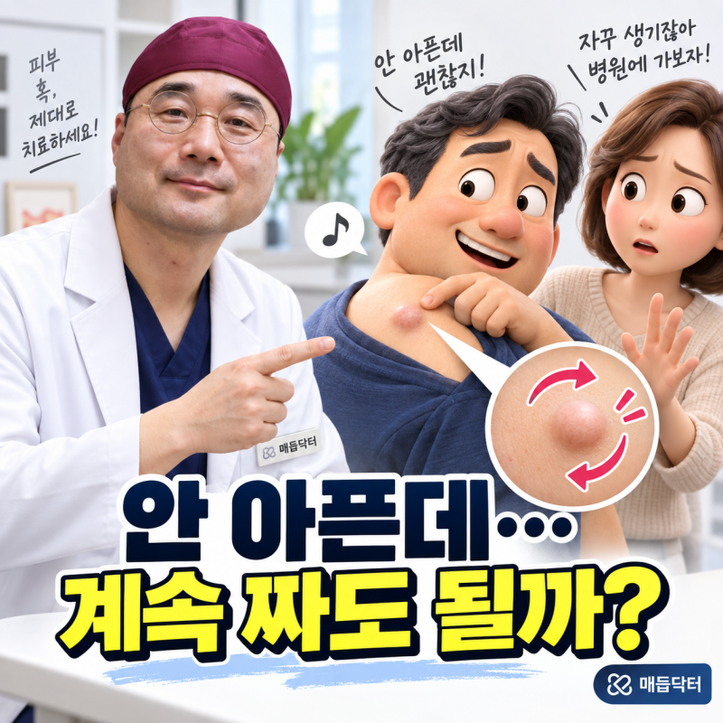 안산 피지낭종, 아프지 않아도 제거해야 할까요?