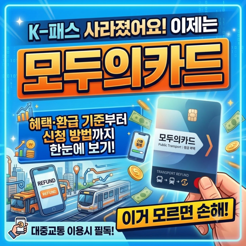 K-패스, 모두의 카드,혜택부터 신청, 환급 기준까지 한눈에 보기