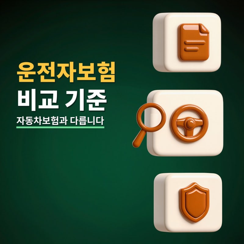 운전자보험비교사이트 볼 때 보험료보다 먼저 본 기준