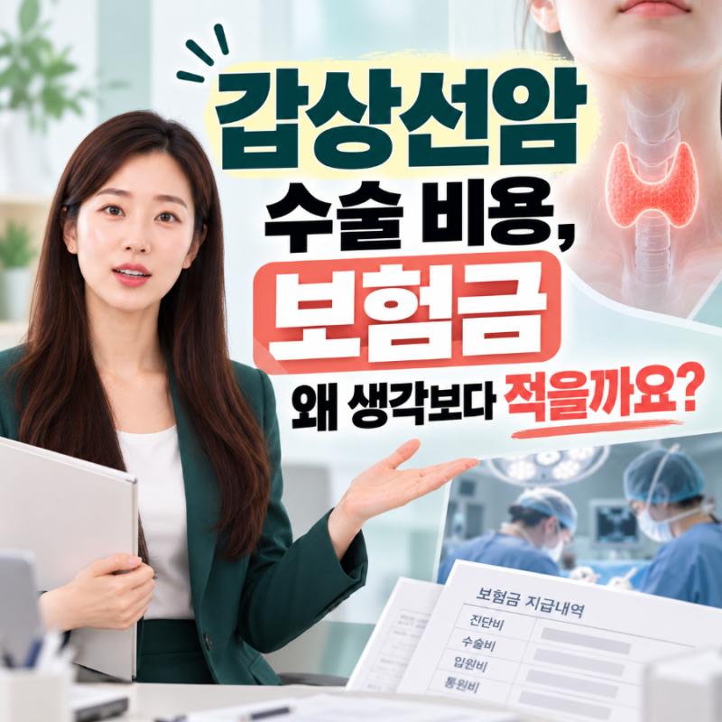 갑상선암 수술 비용, 보험금 왜 생각보다 적을까요