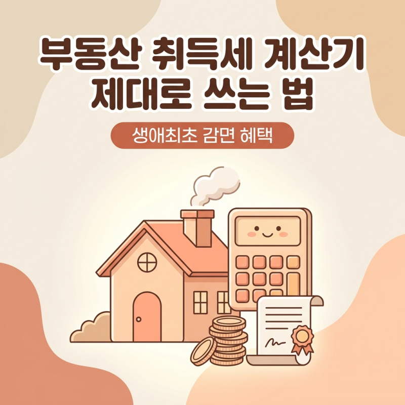 부동산 취득세 계산기 제대로 쓰는 법 (feat. 생애최초 700만원 감면)