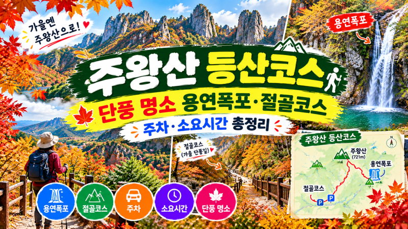 주왕산 등산코스｜단풍 명소 용연폭포·절골코스·주차 총정리