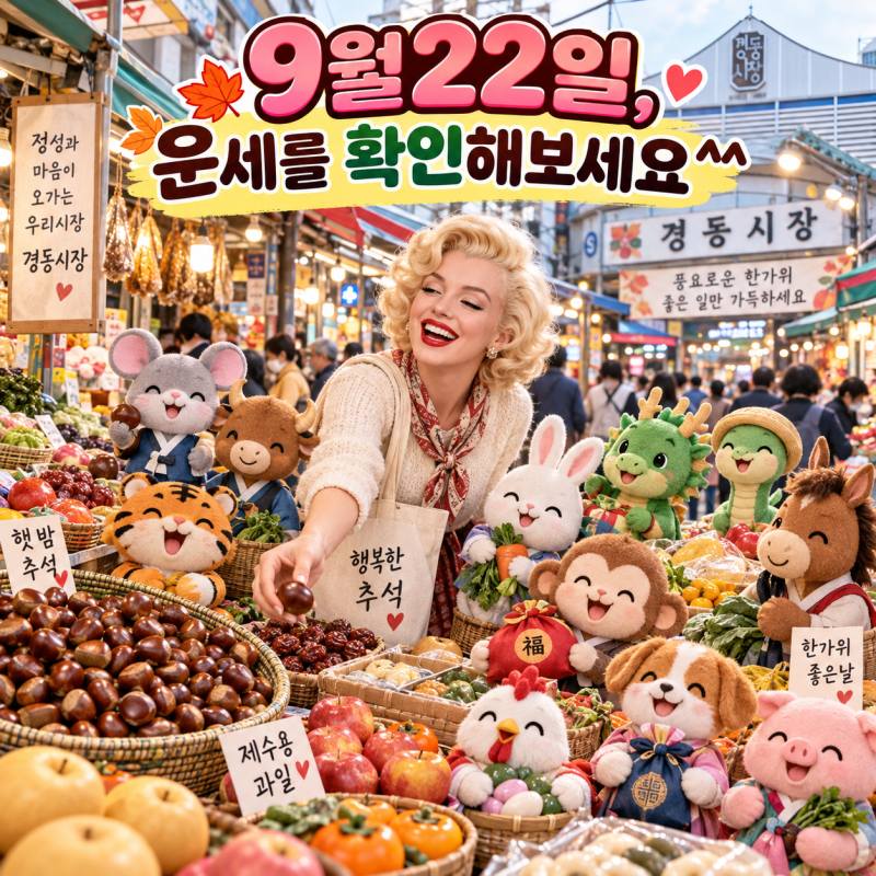 2026년 9월 22일 오늘의운세 띠별운세 화요일운세