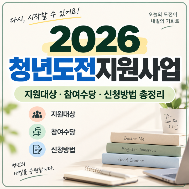2026 청년도전지원사업 지원대상·참여수당·신청방법 총정리