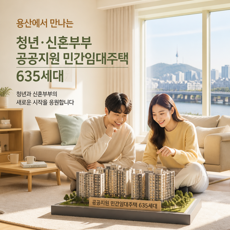 용산 청년·신혼부부 공공지원 민간임대주택 635세대