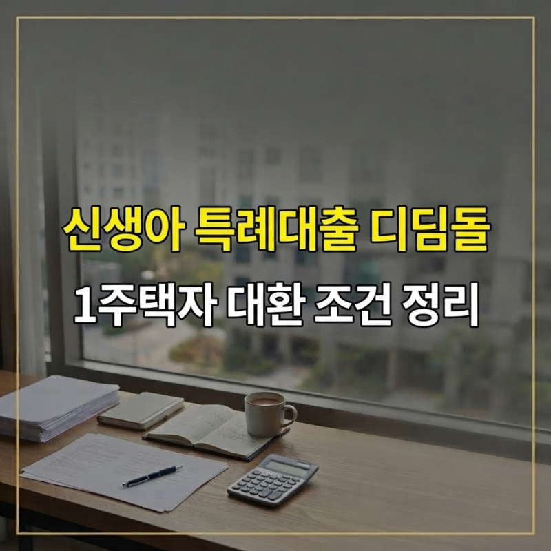 신생아 특례대출 디딤돌 1주택자 대환 조건 정리