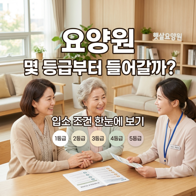 요양원 입소 조건, 몇 등급부터 들어갈 수 있을까?