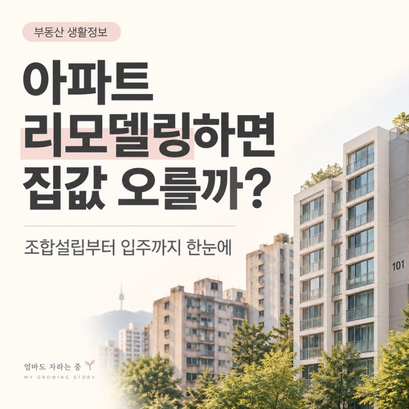 아파트 리모델링하면 집값 오를까? 조합설립부터 입주까지 절차 총정리
