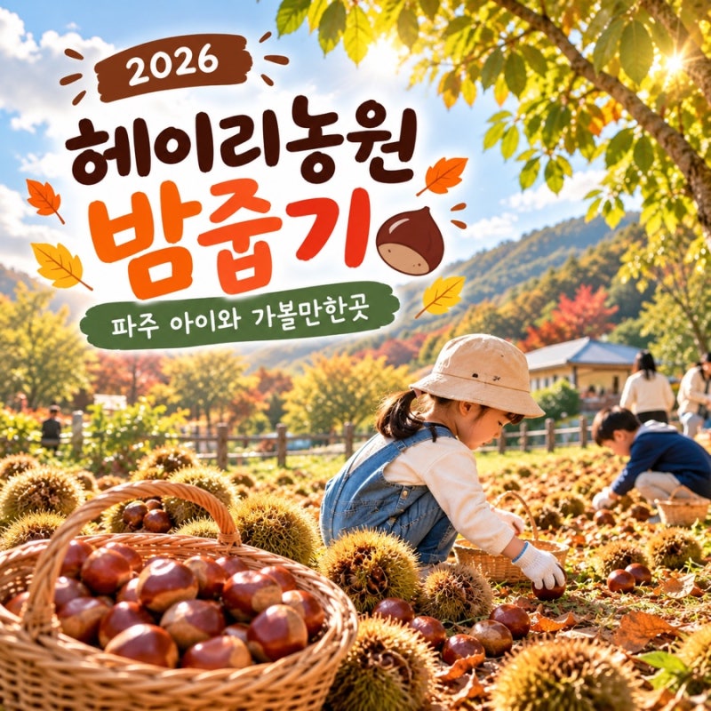 헤이리농원 밤줍기 2026｜파주 아이와 가볼만한곳 추천
