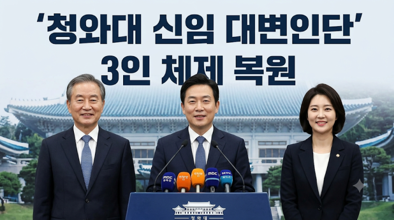 청와대 신임 대변인에 김성완 시사평론가 발탁! 5개월 만에 복원된 대변인단 3인 체제