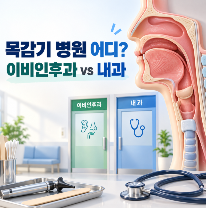 목감기 병원 어디로 가야 할까? 이비인후과·내과 선택 기준 정리