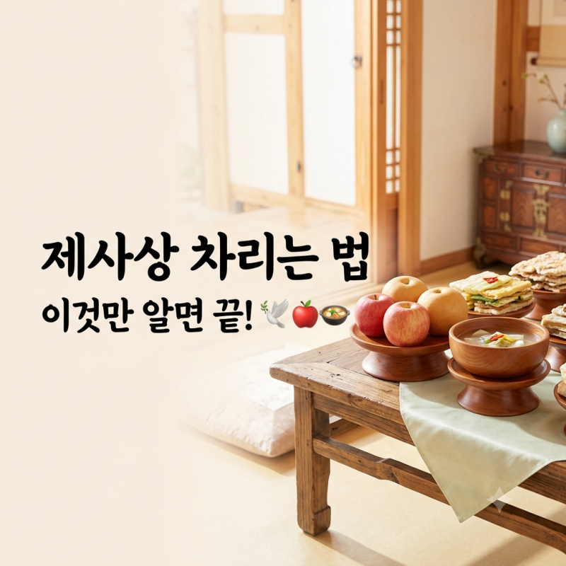 제사상 차리는 법, 음식 위치와 제사상 차림 순서 정리