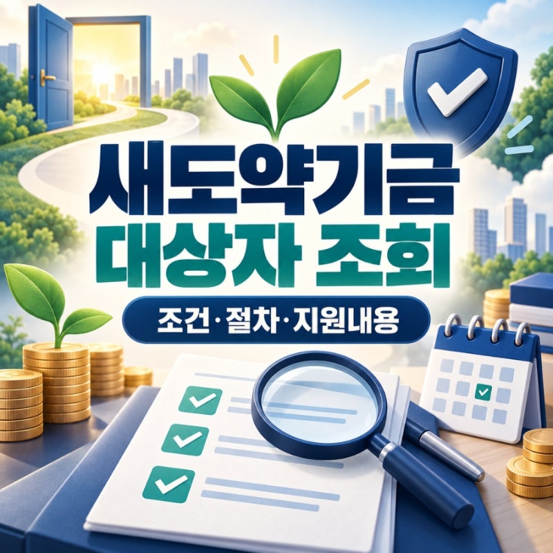 새도약기금 대상자 조회, 5천만 원·7년 연체 조건과 신청 방법