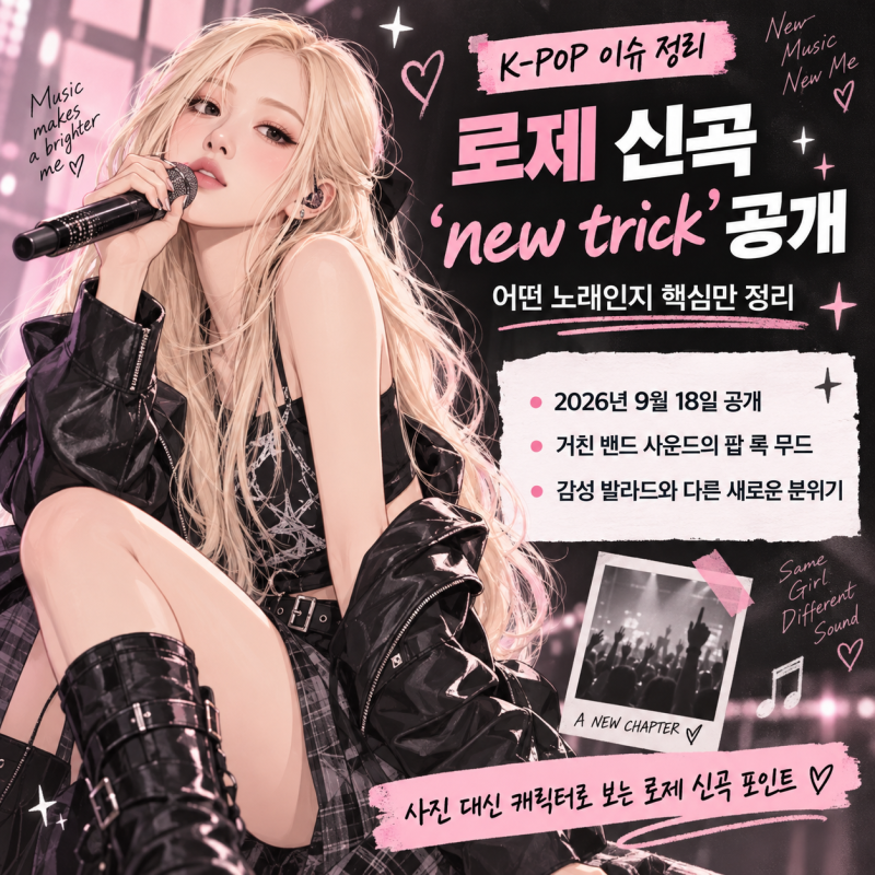 블랙핑크 로제 신곡 new trick 공개, 어떤 노래? 뜻·뮤비·아이폰18 촬영 정리