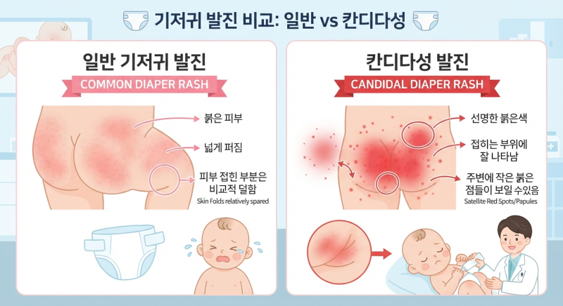 5개월 아기 단순한 기저귀 발진인 줄 알았는데, 조금 달랐어요