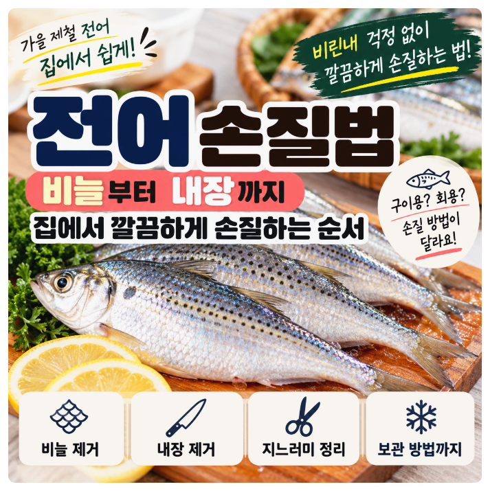 전어 손질법｜비늘부터 내장까지, 집에서 깔끔하게 손질하는 순서