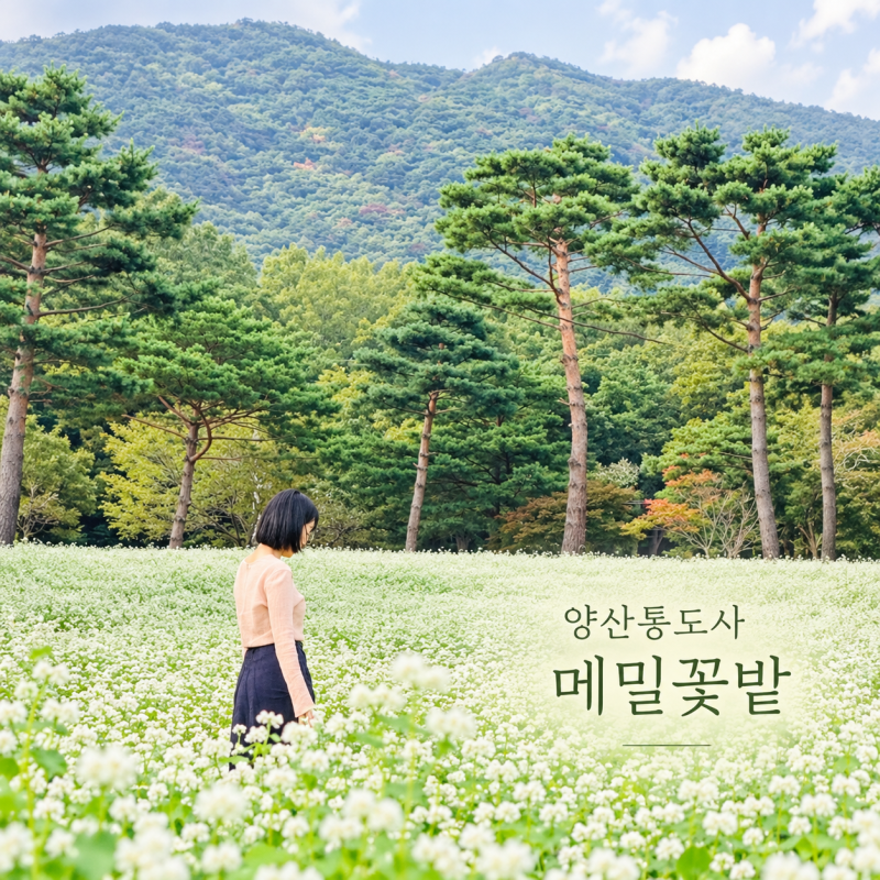 2026 양산 통도사 메밀꽃밭 9월 가을꽃명소 가볼만한곳 실시간개화상태