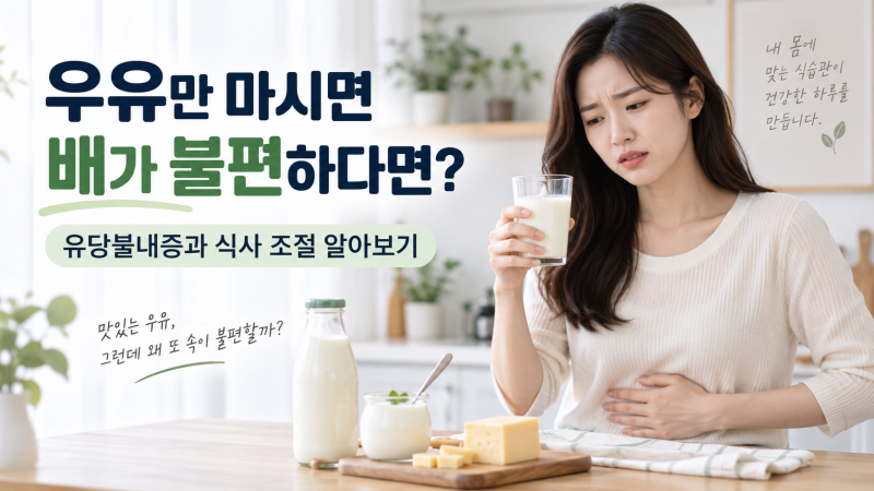 우유만 마시면 배가 불편하다면? 유당불내증과 식사 조절 알아보기