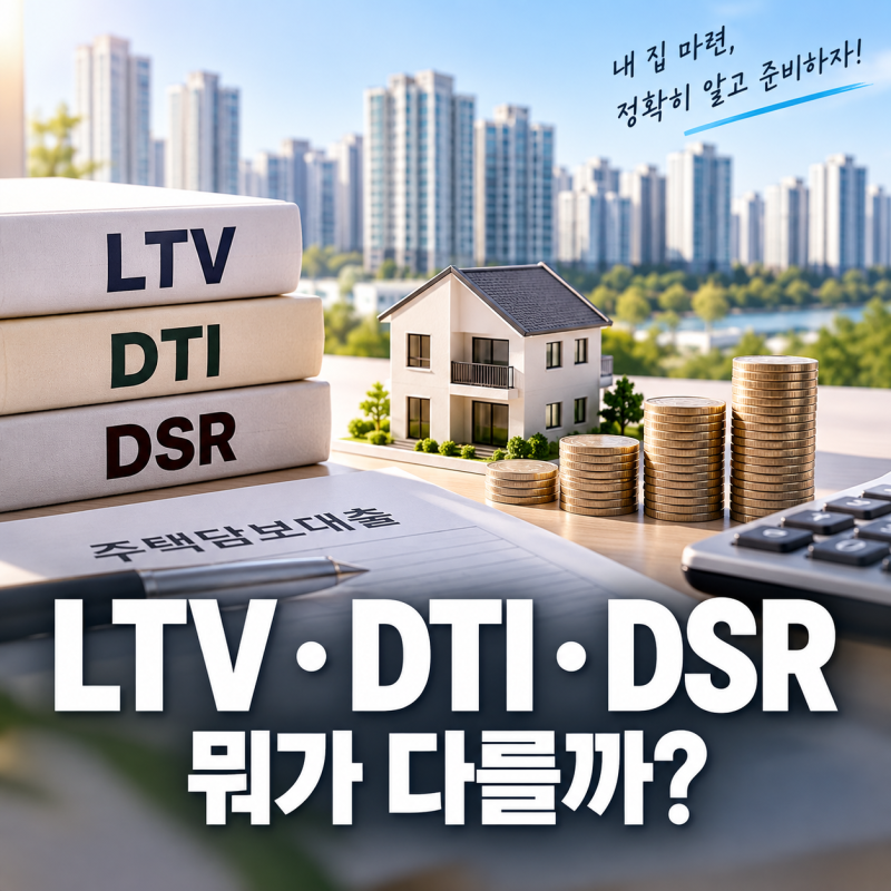 LTV · DTI · DSR 뜻 차이, 주택담보대출 한도 쉽게 이해하기 (스트레스 DSR, 계산, 주담대, 규제지....