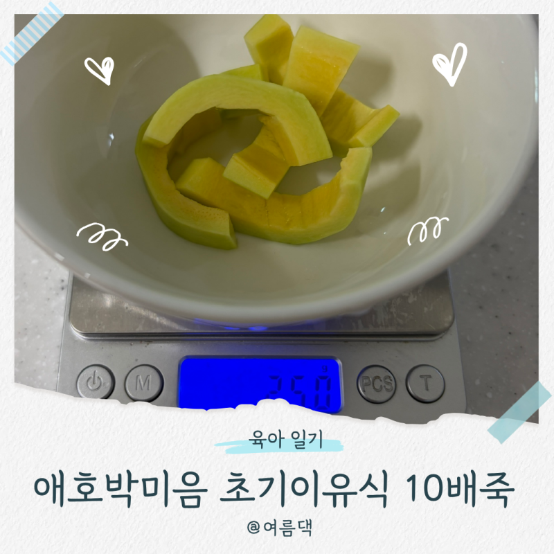 애호박미음 만들기 초기이유식 10배죽 레시피