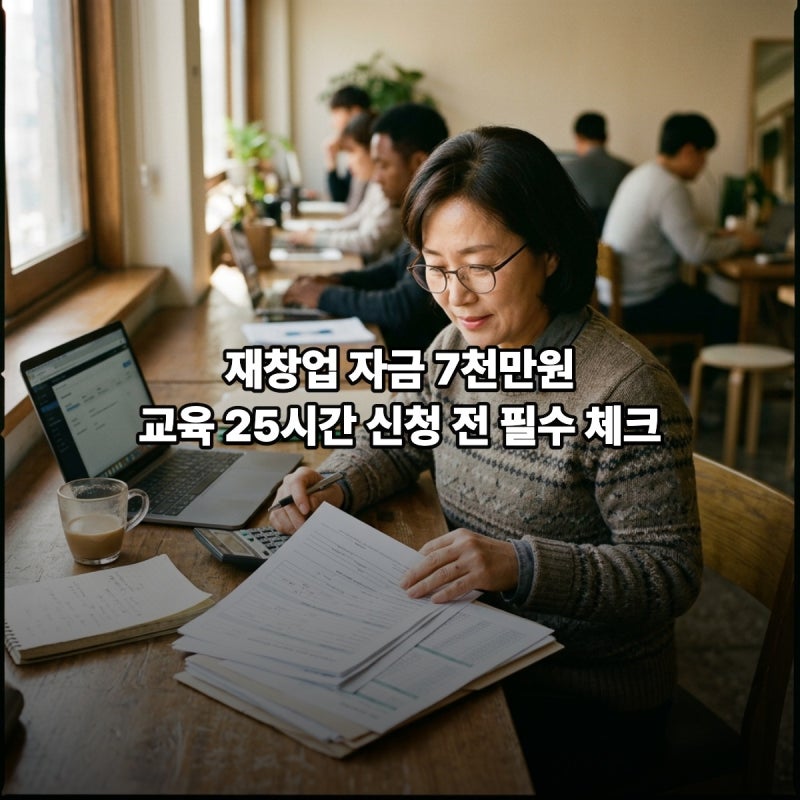 소진공 재도전특별자금 7천만원 재창업교육 25시간 사업자금 신청할 수 있을까