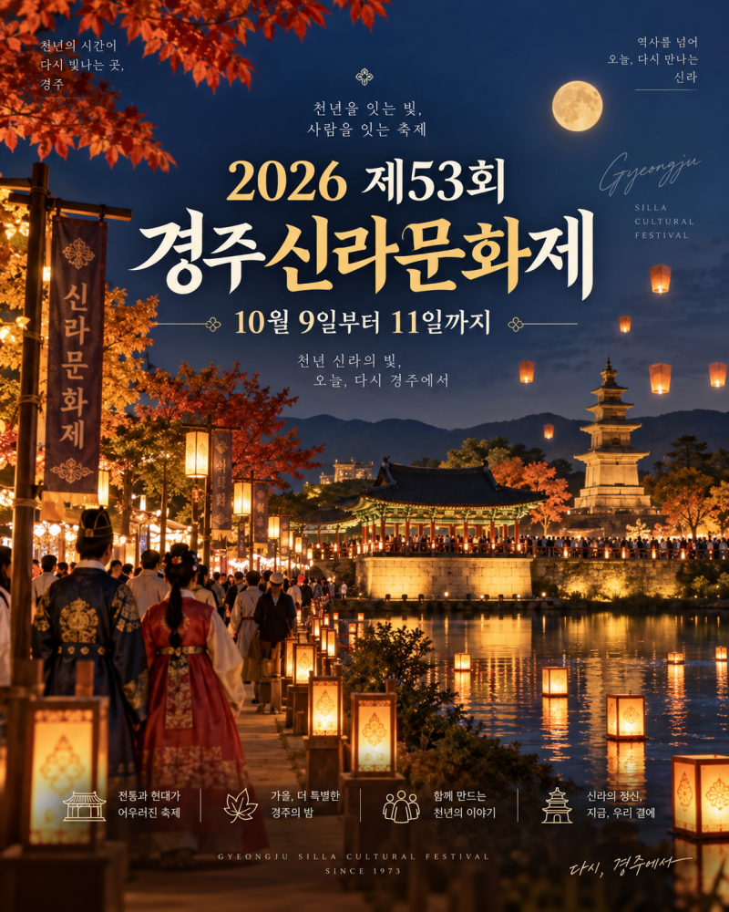 2026慶州新羅文化祭：日程、花郎祭典、ヒップホップ、月光乱場、駐車場まで網羅