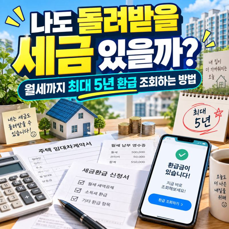 나도 돌려받을 세금 있을까? 월세까지 최대 5년 환급 조회하는 방법