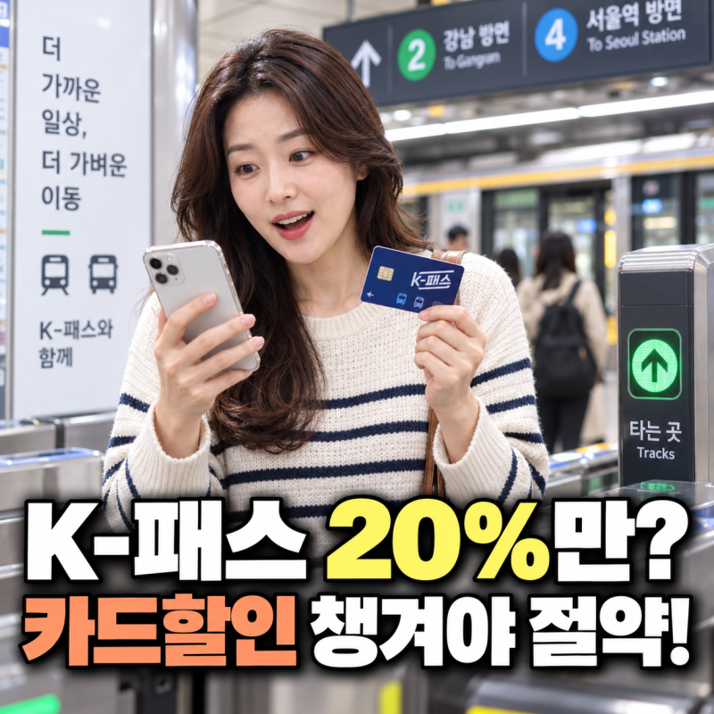 K-패스 20% 환급만 받고 끝? 카드 할인까지 챙겨야 교통비 제대로 줄어듭니다
