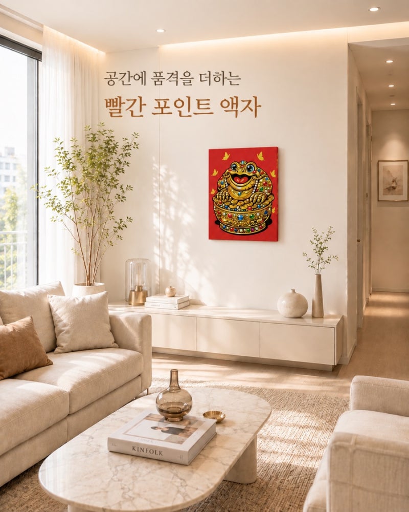 인테리어그림 추천｜빨간 그림은 부담스럽다? 제가 애정하는 금두꺼비 금두비 이야기. 부의....