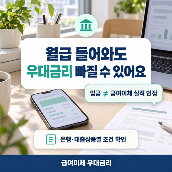 대출 급여이체 우대금리 내 대출도 제대로 적용되고 있을까