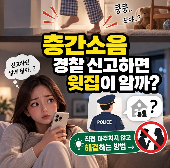 층간소음 경찰 신고하면 윗집이 알까? 직접 마주치지 않고 해결하는 방법