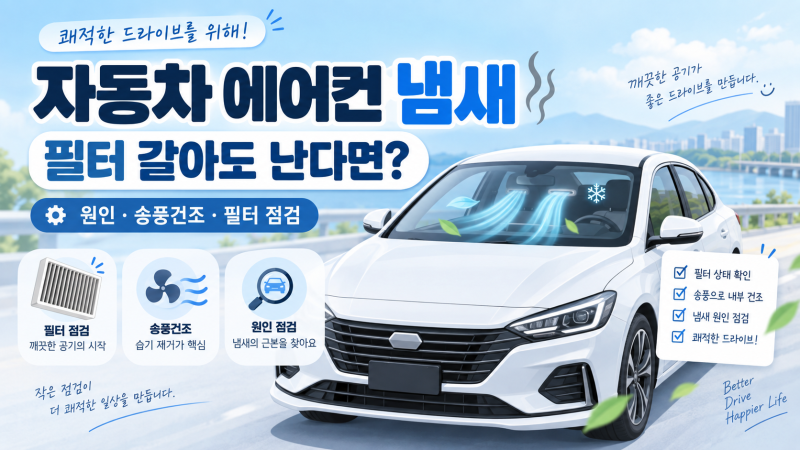 자동차 에어컨 시큼한 냄새 제거 방법｜필터 갈아도 냄새 나는 이유