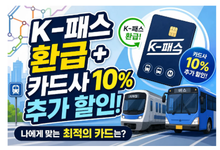 K-패스 환급금 혜택 및 카드사별 10% 추가 할인 비교 총정리
